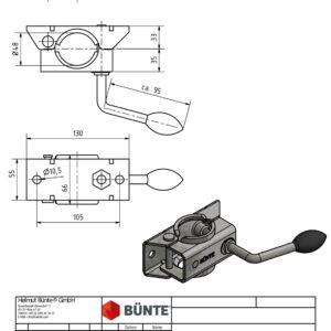 Klemmhalter BÜNTE für Stützrad/Stütze Ø 48mm Anhänger-Shop