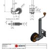 Stützrad BÜNTE-KARTT 60mm automatisch klappbar Anhänger Shop