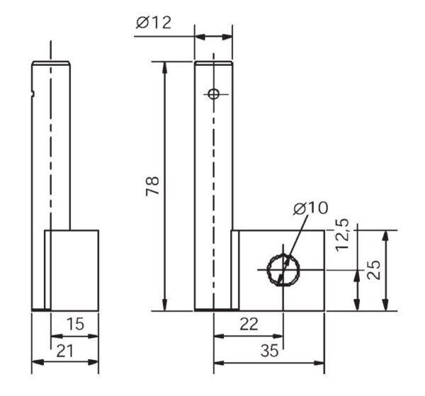 Scharnierbolzen 78x12mm Anhänger Shop