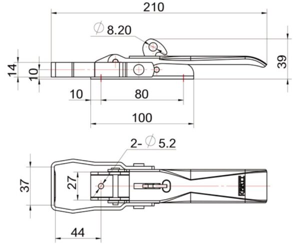 Bordwandverschluss KARTT 37 x 210 x 39 mm Anhänger Shop