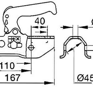 Zugkugelkupplung 220R-A 2200kg Anhänger Shop