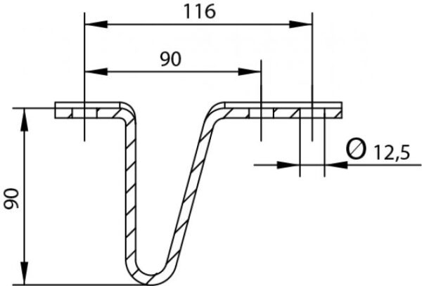 Deichselstütze KNOTT 90mm hoch Anhänger Shop