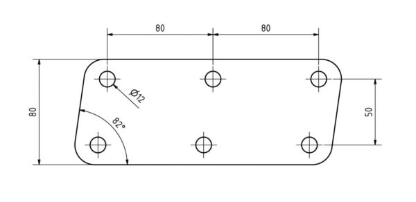 Achsstoßdämpferhalter mit Bohrungen 12mm Anhänger Shop