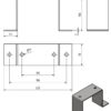 Stützenhalter 70x222x106mm Anhänger Shop