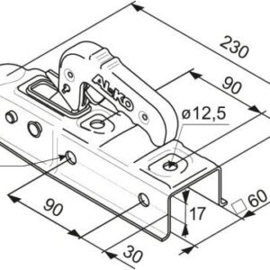 Zugkugelkupplung AK7-E 750kg Anhänger Shop