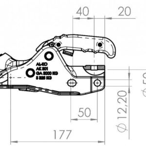 Zugkugelkupplung AK301 3000kg Anhänger Shop