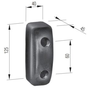 Rammpuffer 125x40x45mm Anhänger Shop