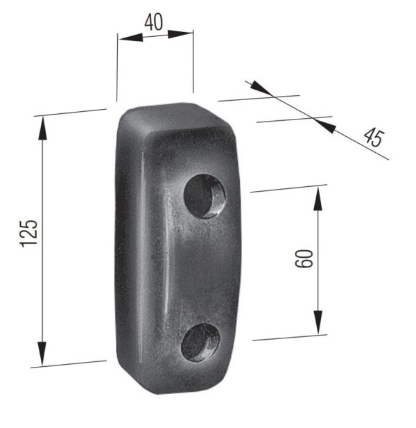 Rammpuffer 125x40x45mm Anhänger Shop