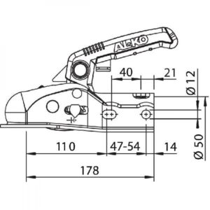 Zugkugelkupplung AK161 1600kg Anhänger Shop