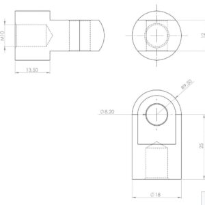 Befestigungsteil Auge mit Bund M10 Anhänger Shop