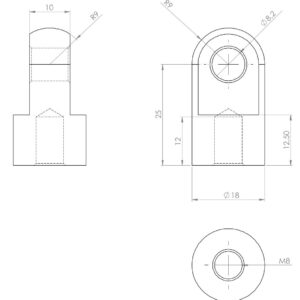 Befestigungsteil Auge mit Bund M8 Anhänger Shop