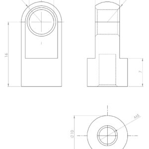 Befestigungsteil Auge mit Bund M5 Anhänger Shop