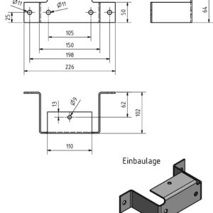 Befestigungsprofil für Klemmhalter und Rohrstütze Anhänger Shop