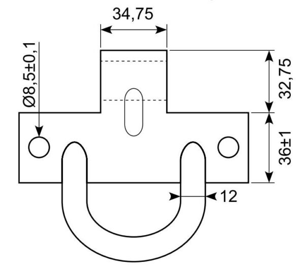 Anbindegriff für Zapfen 16mm Anhänger Shop