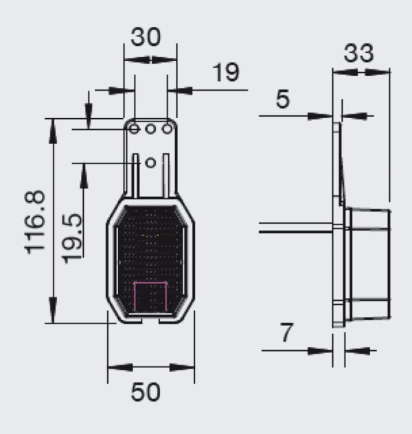 LED Flexipoint Umrissleuchte ASPÖCK rot-weiß Anhänger Shop