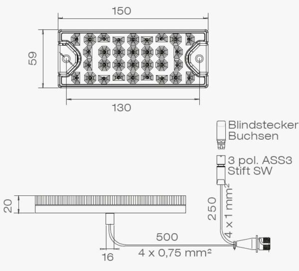 Miniled II Rückleuchte LED rechts Anhänger Shop