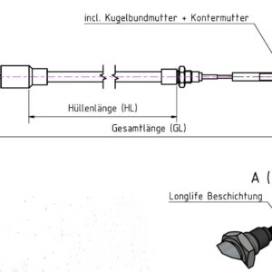 Bremsseil Longlife 630-840mm Anhänger Shop