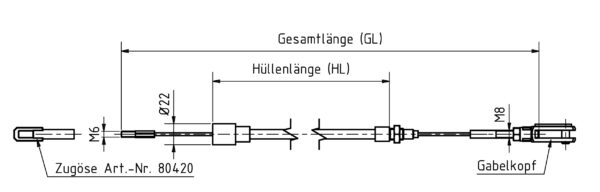 Bremsseil für WAP 600-830mm Anhänger Shop