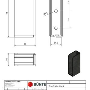 Einstecktasche 50x25,5-29,9x111mm Anhänger Shop