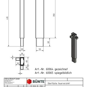 Bordwandhalter - Eckrunge 350mm Anhänger Shop