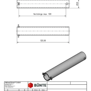 Steckachse mit Splint 20x120mm Anhänger Shop